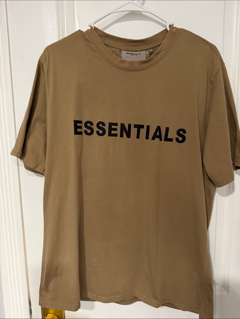 Essentials Tan Short-Sleeve Logo Tee